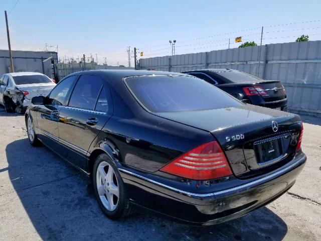 WDBNG75J95A444179 - 2005 MERCEDES-BENZ S 500 BLACK photo 3