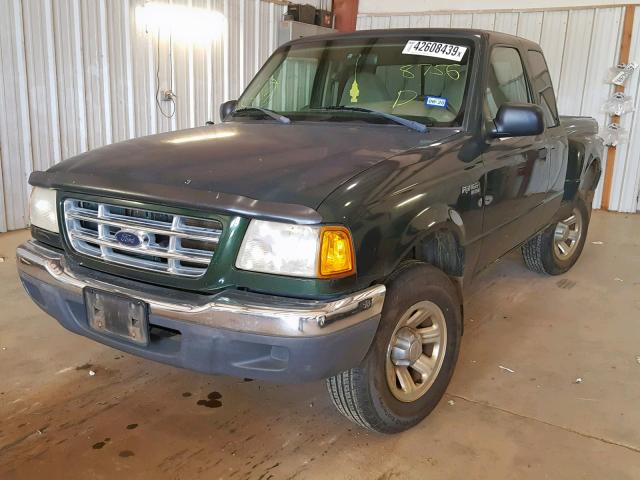 1FTYR14U01PA28756 - 2001 FORD RANGER SUP GREEN photo 2