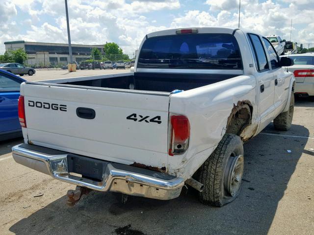 1B7GG2AX6YS624743 - 2000 DODGE DAKOTA QUA WHITE photo 4