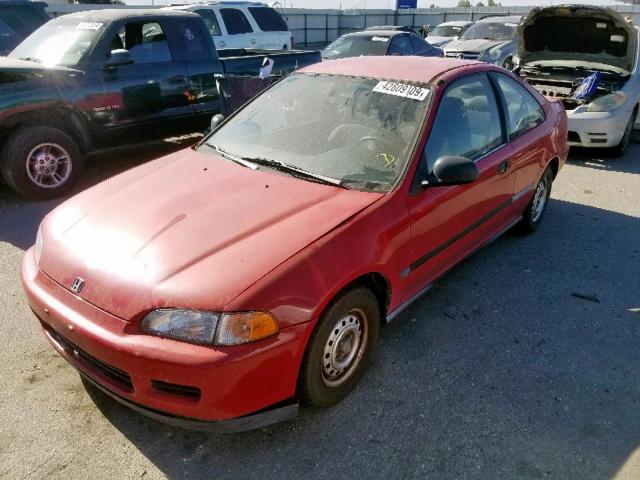 1HGEJ2224RL035246 - 1994 HONDA CIVIC DX RED photo 2