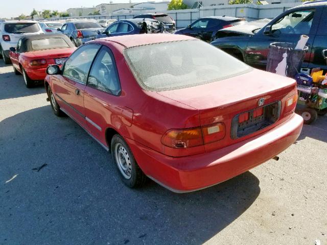 1HGEJ2224RL035246 - 1994 HONDA CIVIC DX RED photo 3