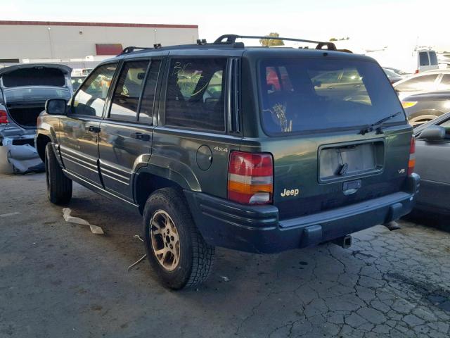 1J4GZ78Y1TC298210 - 1996 JEEP GRAND CHER GREEN photo 3