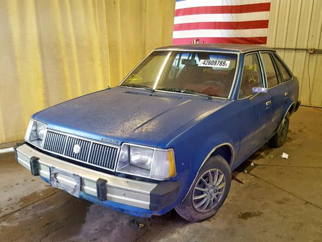 1MEBP654XDW641564 - 1983 MERCURY LYNX L BLUE photo 2