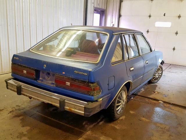 1MEBP654XDW641564 - 1983 MERCURY LYNX L BLUE photo 4