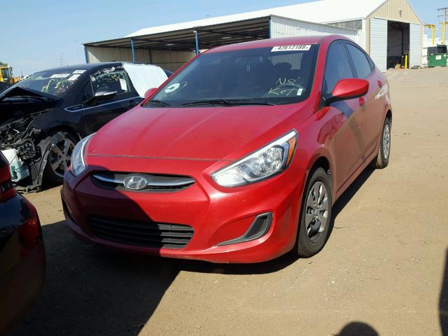 KMHCT4AE0GU060431 - 2016 HYUNDAI ACCENT SE RED photo 2