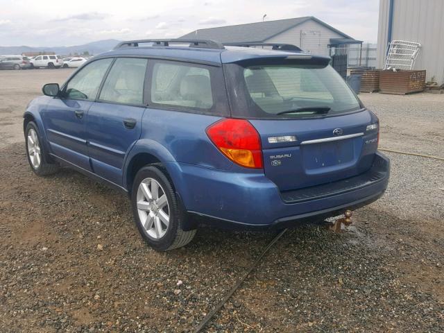 4S4BP61C177310509 - 2007 SUBARU LEGACY OUT BLUE photo 3