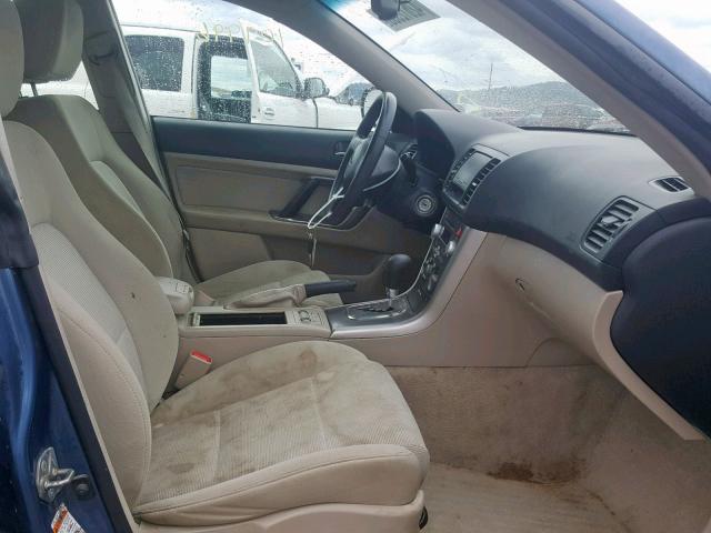 4S4BP61C177310509 - 2007 SUBARU LEGACY OUT BLUE photo 5