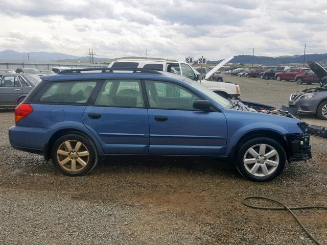 4S4BP61C177310509 - 2007 SUBARU LEGACY OUT BLUE photo 9