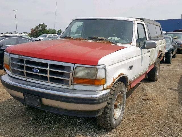 1FTEF14N9PNA31938 - 1993 FORD F150 WHITE photo 2