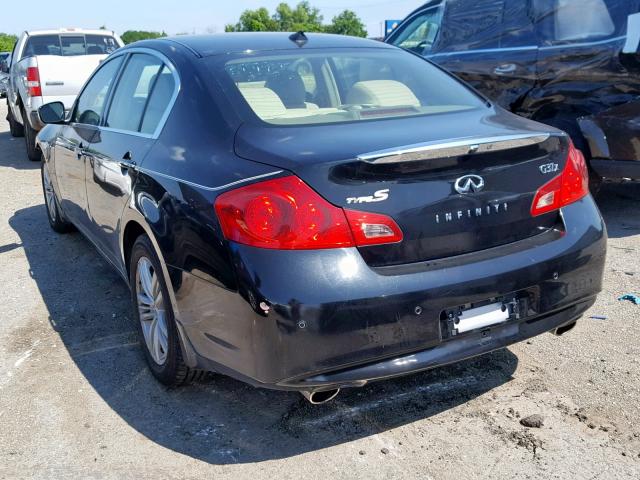 JN1CV6AR1DM752919 - 2013 INFINITI G37 BLACK photo 3