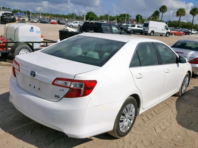 4T1BD1FK3CU003317 - 2012 TOYOTA CAMRY HYBR WHITE photo 4