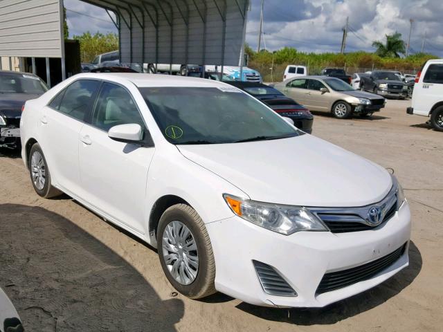 4T1BD1FK6DU087277 - 2013 TOYOTA CAMRY HYBR WHITE photo 1