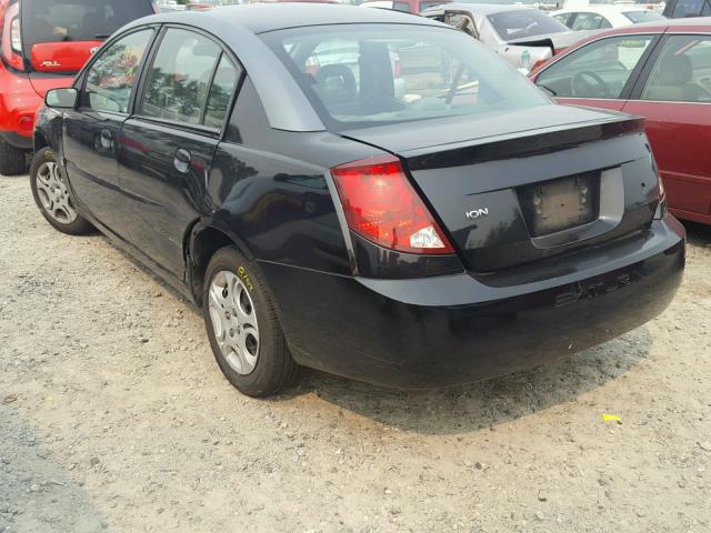 1G8AJ52F93Z173705 - 2003 SATURN ION LEVEL BLACK photo 3