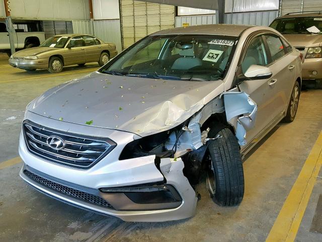 5NPE34AF0GH382664 - 2016 HYUNDAI SONATA SPO SILVER photo 2