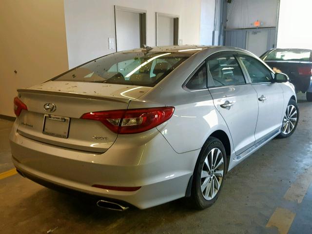 5NPE34AF0GH382664 - 2016 HYUNDAI SONATA SPO SILVER photo 4