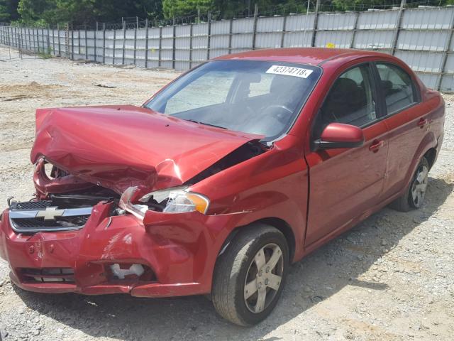 KL1TD5DE1BB131960 - 2011 CHEVROLET AVEO LS MAROON photo 2