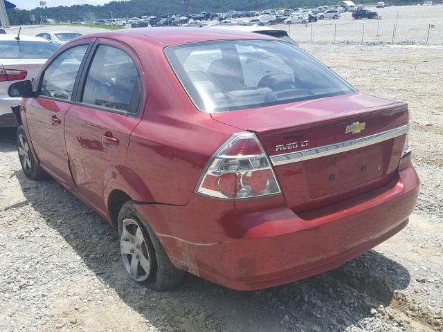 KL1TD5DE1BB131960 - 2011 CHEVROLET AVEO LS MAROON photo 3