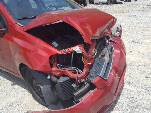 KL1TD5DE1BB131960 - 2011 CHEVROLET AVEO LS MAROON photo 9