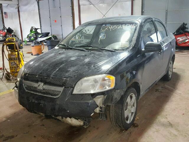 KL1TD5DE0BB122411 - 2011 CHEVROLET AVEO LS BLACK photo 2