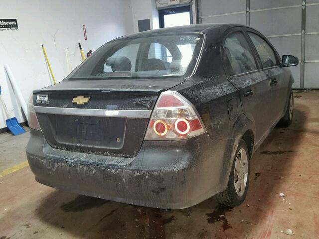 KL1TD5DE0BB122411 - 2011 CHEVROLET AVEO LS BLACK photo 4