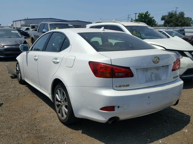 JTHBK262285077182 - 2008 LEXUS IS 250 WHITE photo 3