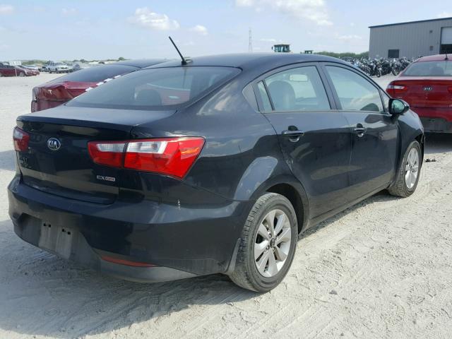 KNADN4A38G6661329 - 2016 KIA RIO EX BLACK photo 4