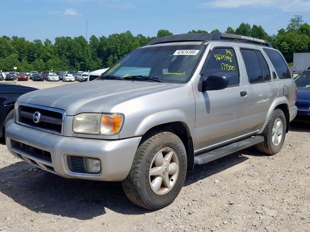 JN8DR09X22W654705 - 2002 NISSAN PATHFINDER GRAY photo 2