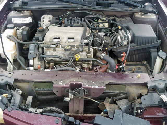 1G3NG52M3X6318152 - 1999 OLDSMOBILE CUTLASS GL 勃艮第红 照片 7