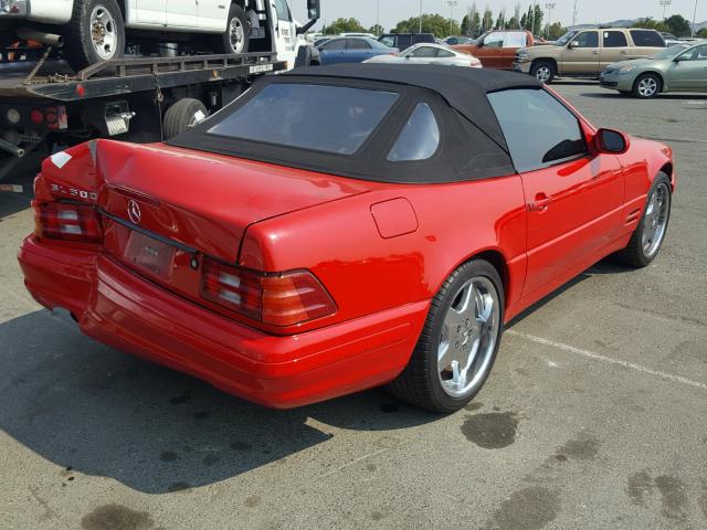 WDBFA68F7XF187035 - 1999 MERCEDES-BENZ SL 500 RED photo 4