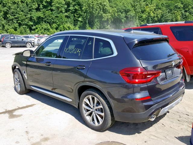 5UXTR9C51JLD59907 - 2018 BMW X3 XDRIVE3 BLACK photo 3