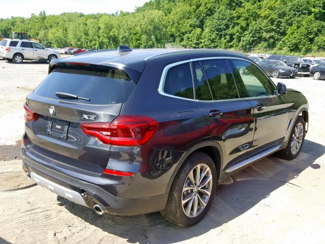 5UXTR9C51JLD59907 - 2018 BMW X3 XDRIVE3 BLACK photo 4