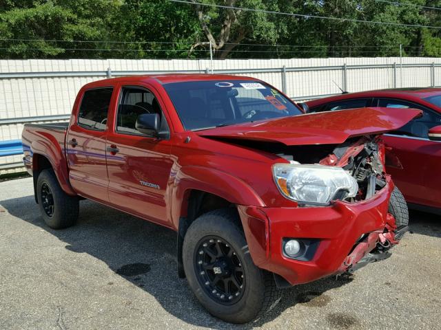 3TMLU4ENXDM126544 - 2013 TOYOTA TACOMA DOU RED photo 1