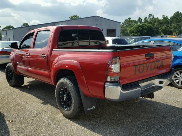 3TMLU4ENXDM126544 - 2013 TOYOTA TACOMA DOU RED photo 3