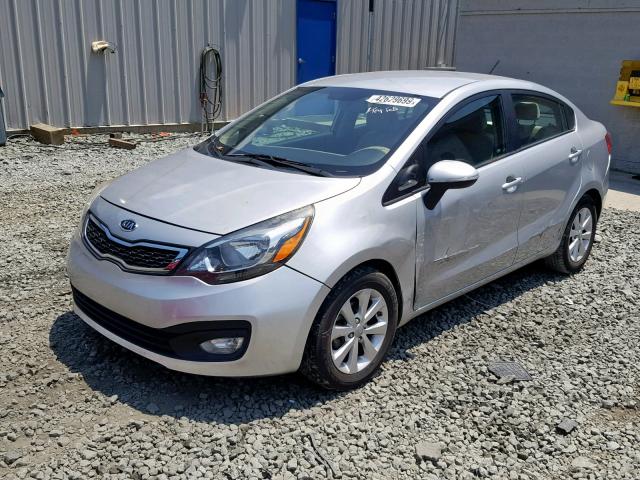 KNADN4A3XD6127504 - 2013 KIA RIO EX SILVER photo 2