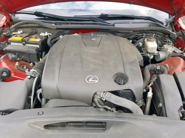 JTHCF1D26E5005290 - 2014 LEXUS IS 250 RED photo 7