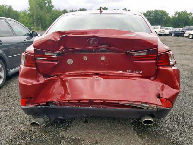 JTHCF1D26E5005290 - 2014 LEXUS IS 250 RED photo 9