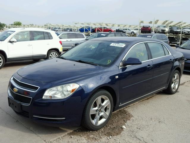1G1ZH57B18F173807 - 2008 CHEVROLET MALIBU 1LT BLUE photo 2
