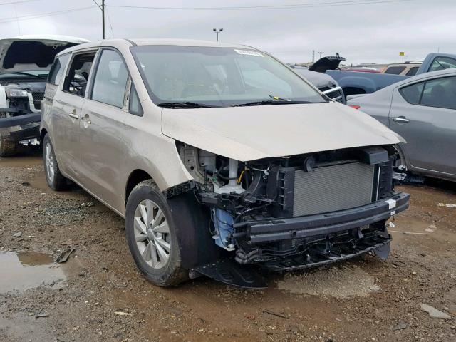 KNDMB5C19G6215929 - 2016 KIA SEDONA LX TAN photo 1