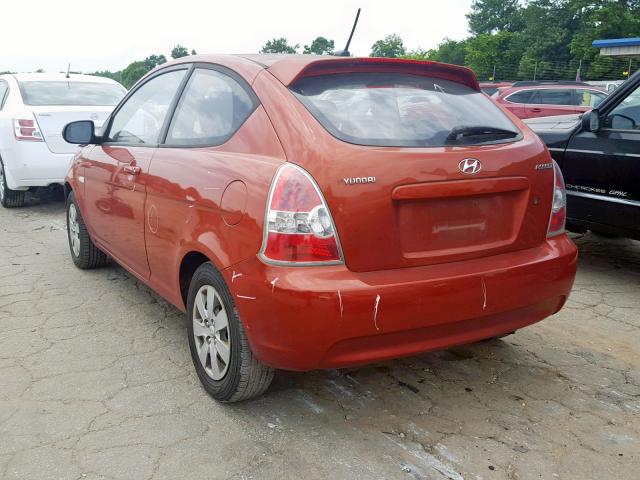 KMHCM3AC0AU159599 - 2010 HYUNDAI ACCENT BLU RED photo 3