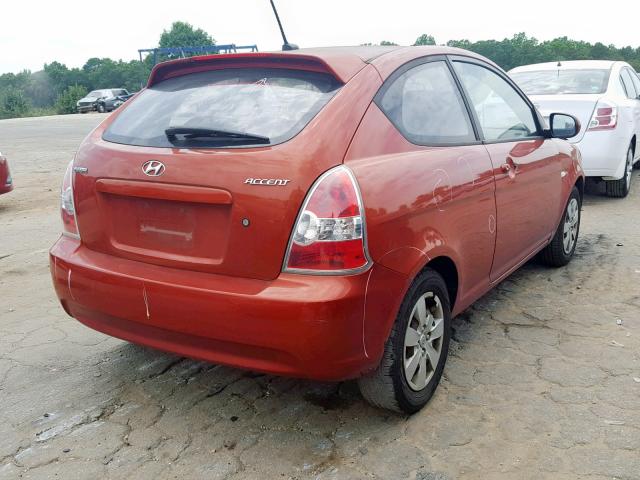 KMHCM3AC0AU159599 - 2010 HYUNDAI ACCENT BLU RED photo 4