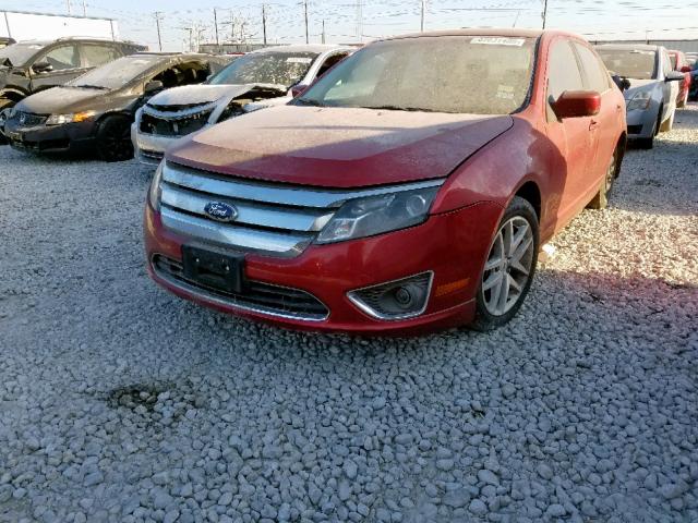 3FAHP0JG6BR225686 - 2011 FORD FUSION SEL RED photo 2