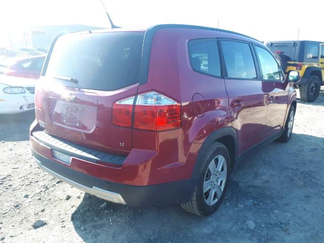 KL77P2EM1CK660958 - 2012 CHEVROLET ORLANDO LT RED photo 4