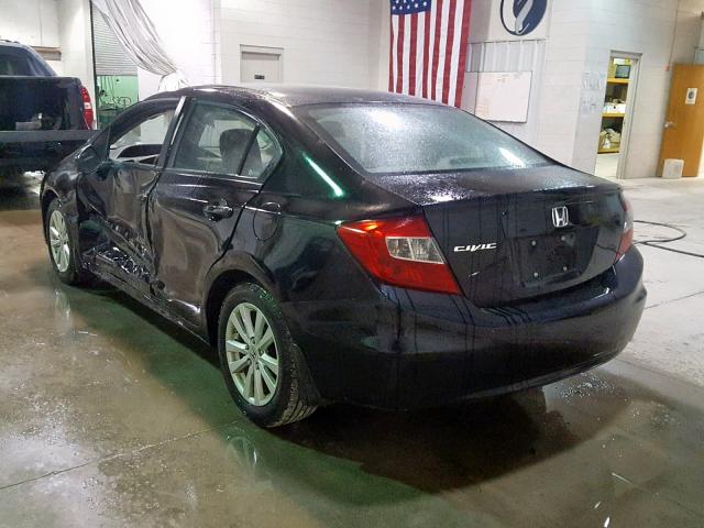 2HGFB2F93CH503433 - 2012 HONDA CIVIC EXL BLACK photo 3