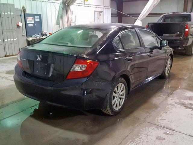 2HGFB2F93CH503433 - 2012 HONDA CIVIC EXL BLACK photo 4