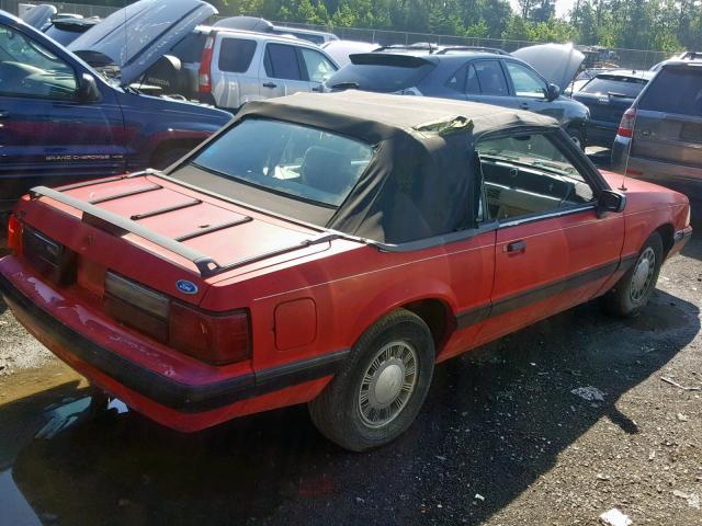 1FACP44M2MF150861 - 1991 FORD MUSTANG LX RED photo 4