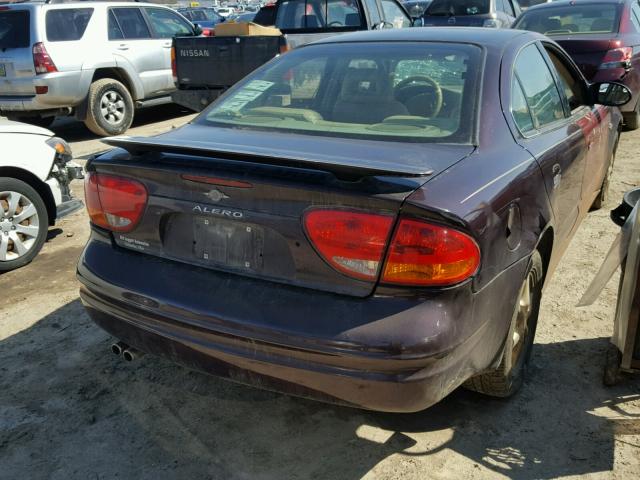 1G3NF52E54C242717 - 2004 OLDSMOBILE ALERO GLS PURPLE photo 4