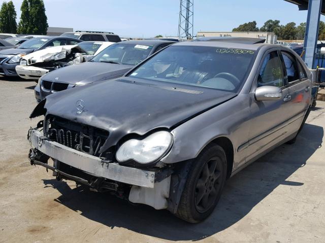 WDBRF61J74A640222 - 2004 MERCEDES-BENZ C 240 SILVER photo 2