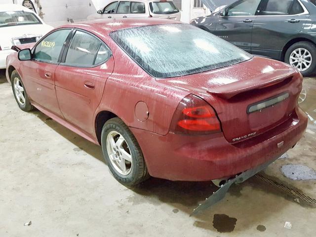 2G2WP522941274796 - 2004 PONTIAC GRAND PRIX MAROON photo 3