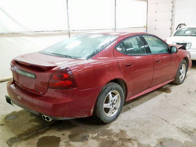 2G2WP522941274796 - 2004 PONTIAC GRAND PRIX MAROON photo 4