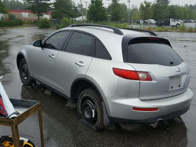 JNRAS08W44X201422 - 2004 INFINITI FX35 SILVER photo 3